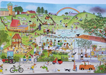 Загрузить изображение в средство просмотра галереи, Книжки-картонки. Городок круглый год (виммельбух). 4 книги в коробке. Р.Бернер