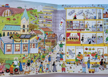 Загрузить изображение в средство просмотра галереи, Книжки-картонки. Городок круглый год (виммельбух). 4 книги в коробке. Р.Бернер