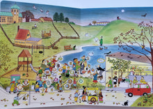 Загрузить изображение в средство просмотра галереи, Книжки-картонки. Городок круглый год (виммельбух). 4 книги в коробке. Р.Бернер