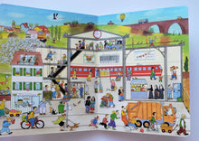 Загрузить изображение в средство просмотра галереи, Книжки-картонки. Городок круглый год (виммельбух). 4 книги в коробке. Р.Бернер