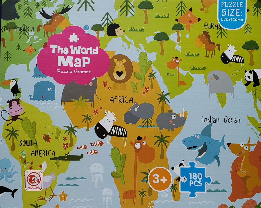 Puzzle. The World map (USED)